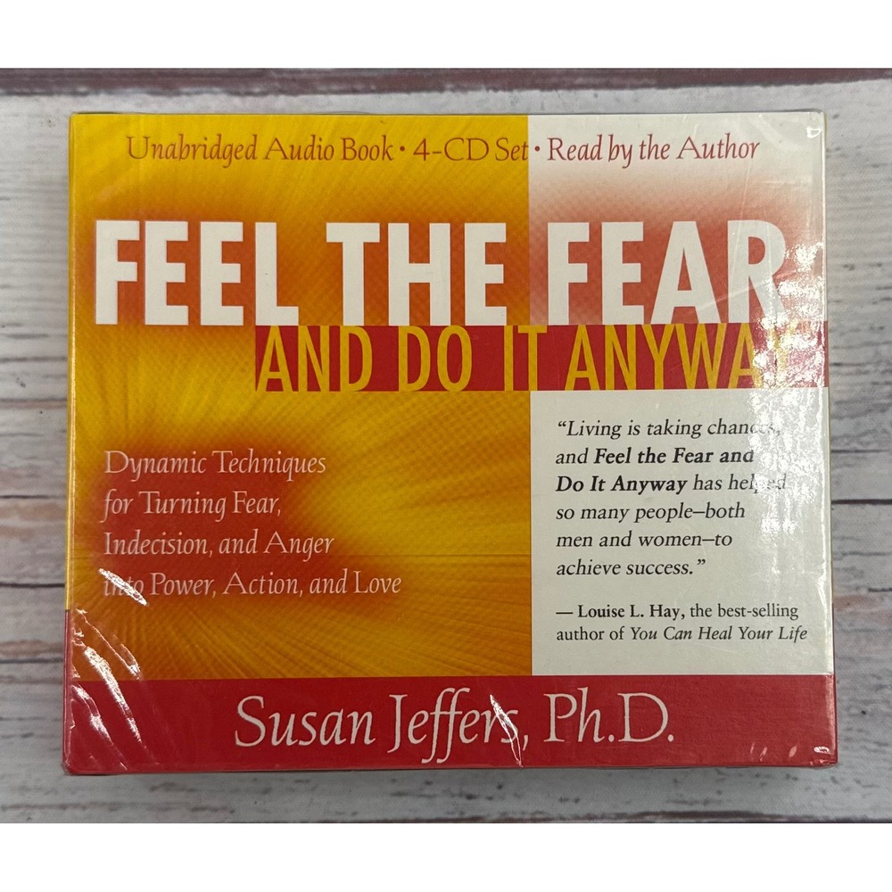 Feel the Fear and Do It Anyway Susan Jeffers Ph.D. 4-CD Set Audio Book NEW